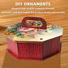 5D DIY Diamond Art Painting Snack Storage Box with Lid Wood Container (Flower)