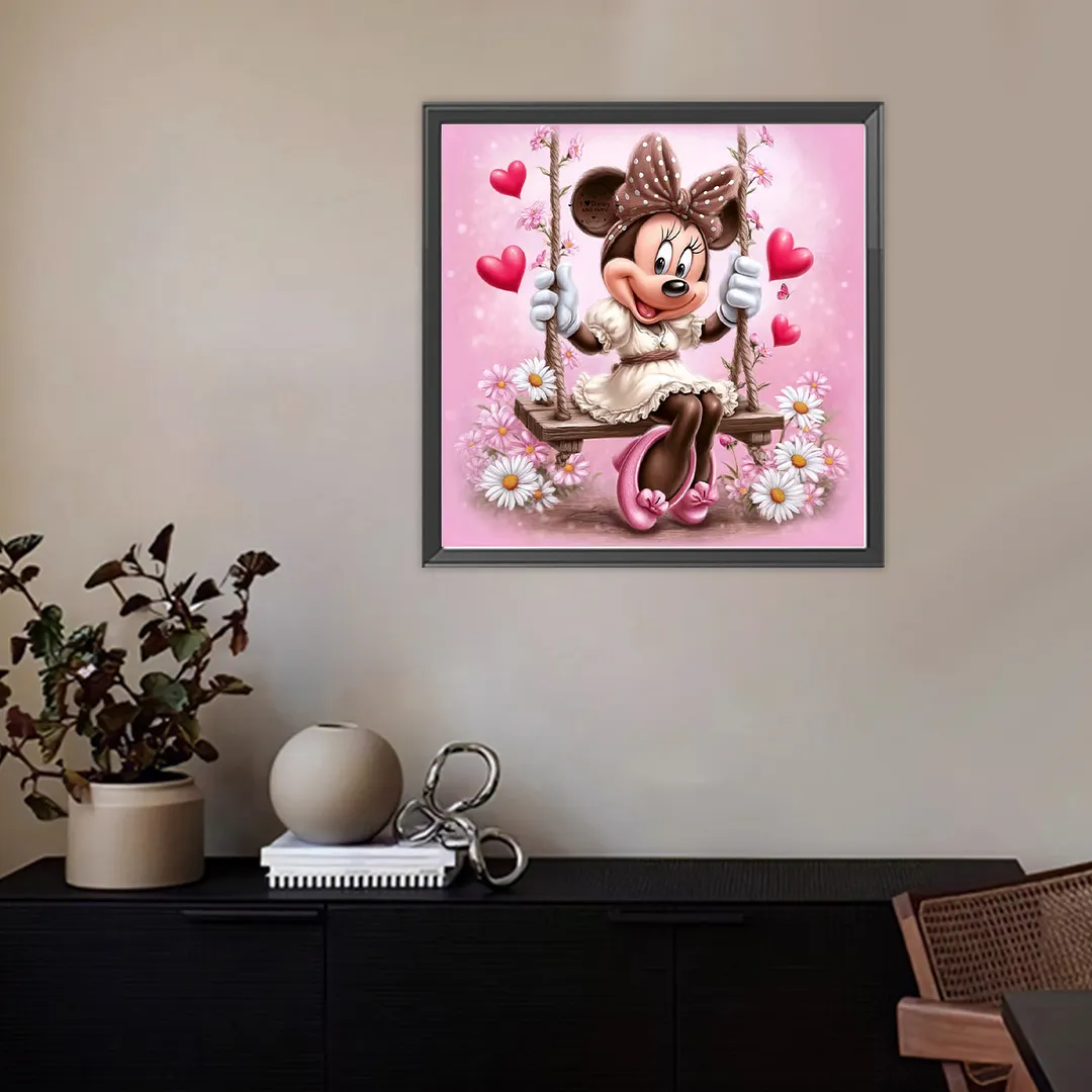 Minnie Full DIY 5D Round Drill Diamond Painting Kits for Adults/Beginners Home Decor Diamond Dots Paintings Picture Arts Craft 30x30cm