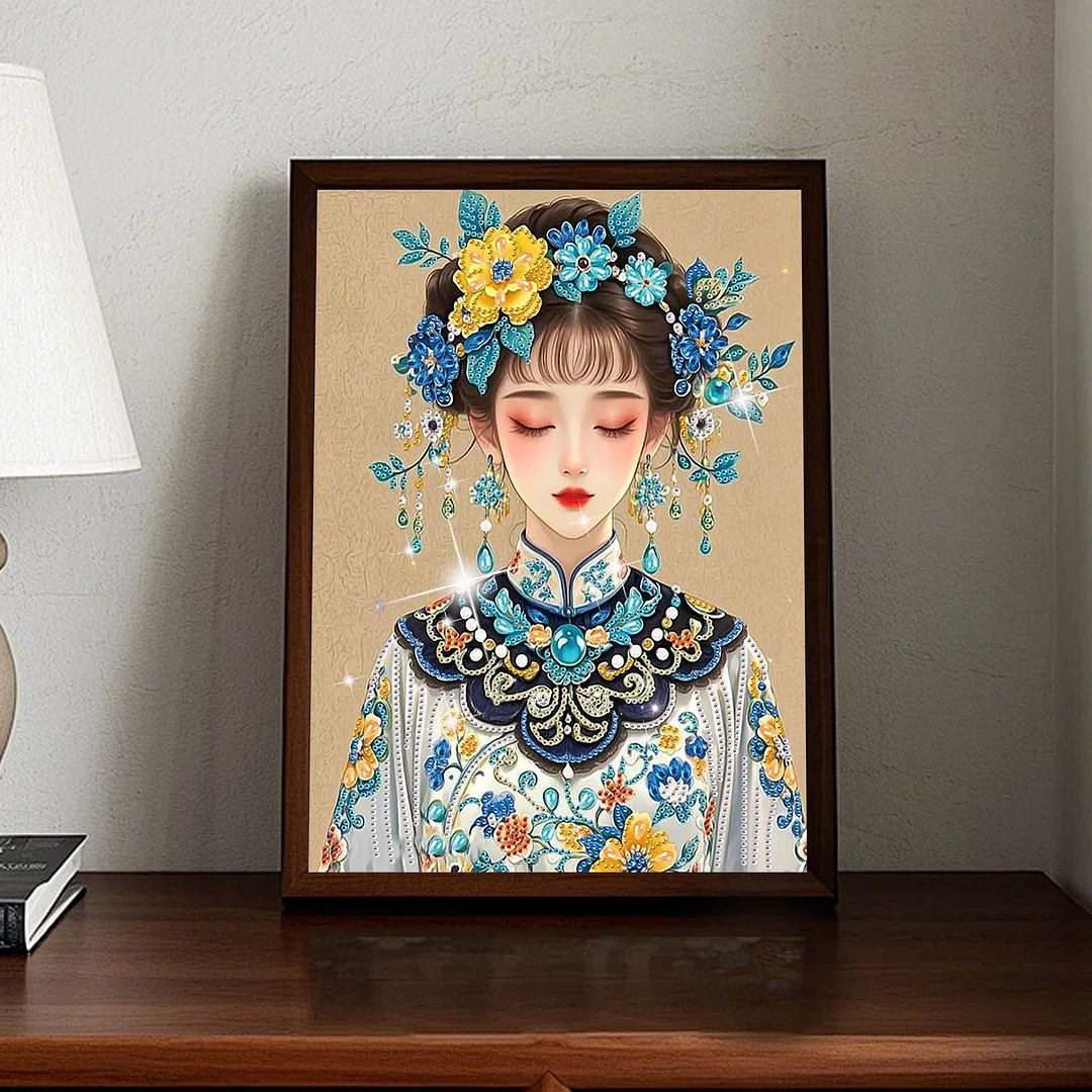 Diamond Painting - Partial Special Shaped Drill - Elegant Lady(Canvas|30x40cm)