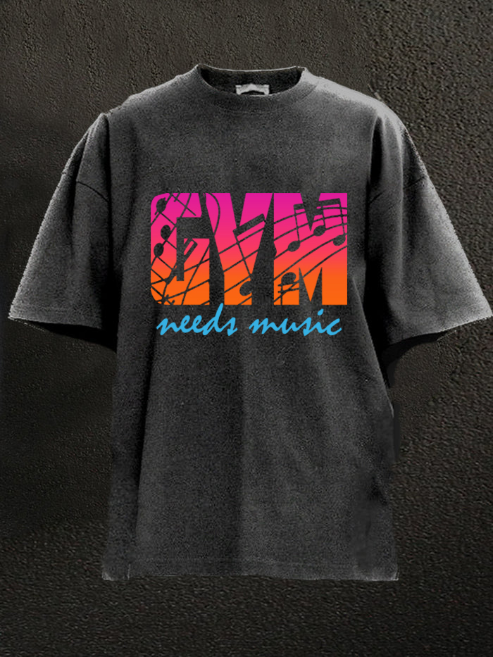 Gym Needs Music Neon Light Music Fitness  T-Shirt / Rvogue / Rvogue