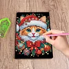 50 Pages DIY Xmas Cat A5 Special Shaped Diamond Painting Notebook