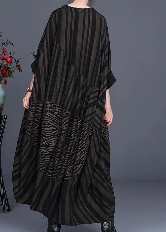 Natural Leopard Baggy Dress Plus Size Caftan