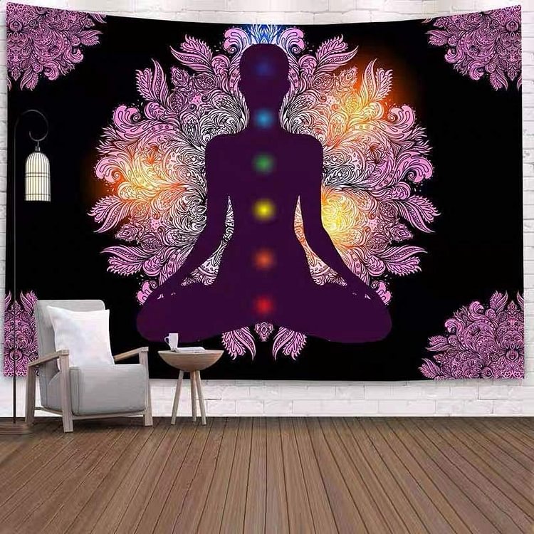 Seven Chakra Meditation Yoga Tapestry