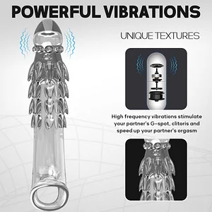 Men's Enlarged Penis Sleeve Vibrating Locking Delay Sleeve