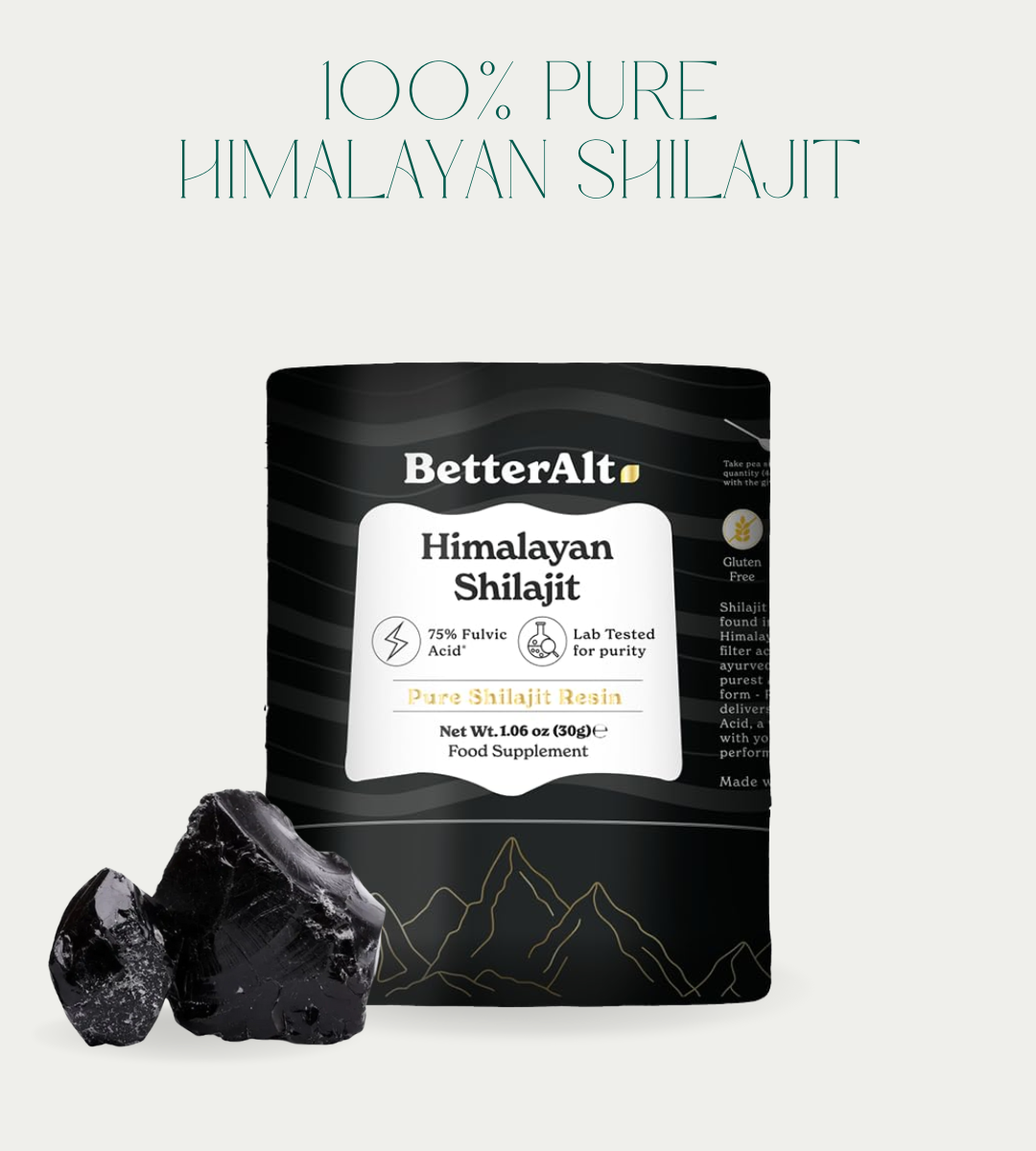 100% Pure Himalayan Shilajit: Discover the Richness of 85+ Trace Minerals