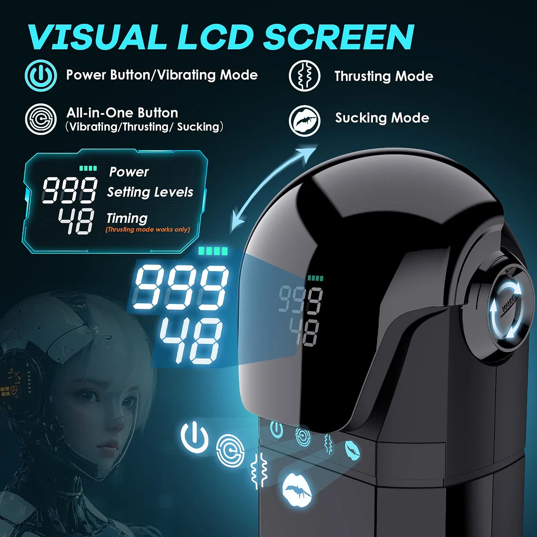 9 Sucking & 9 Thrusting & 9 Vibrating Male Masturbator Penis Pump