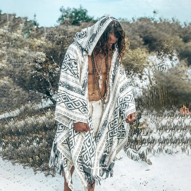Linen Hooded Cape-inspireuse