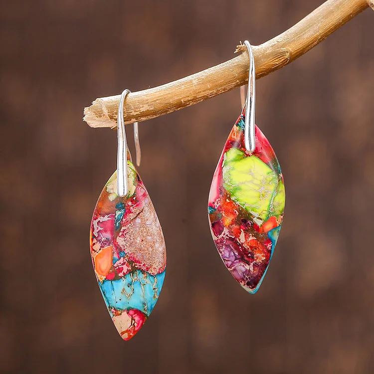 Multicolored Regalite Stone Earrings