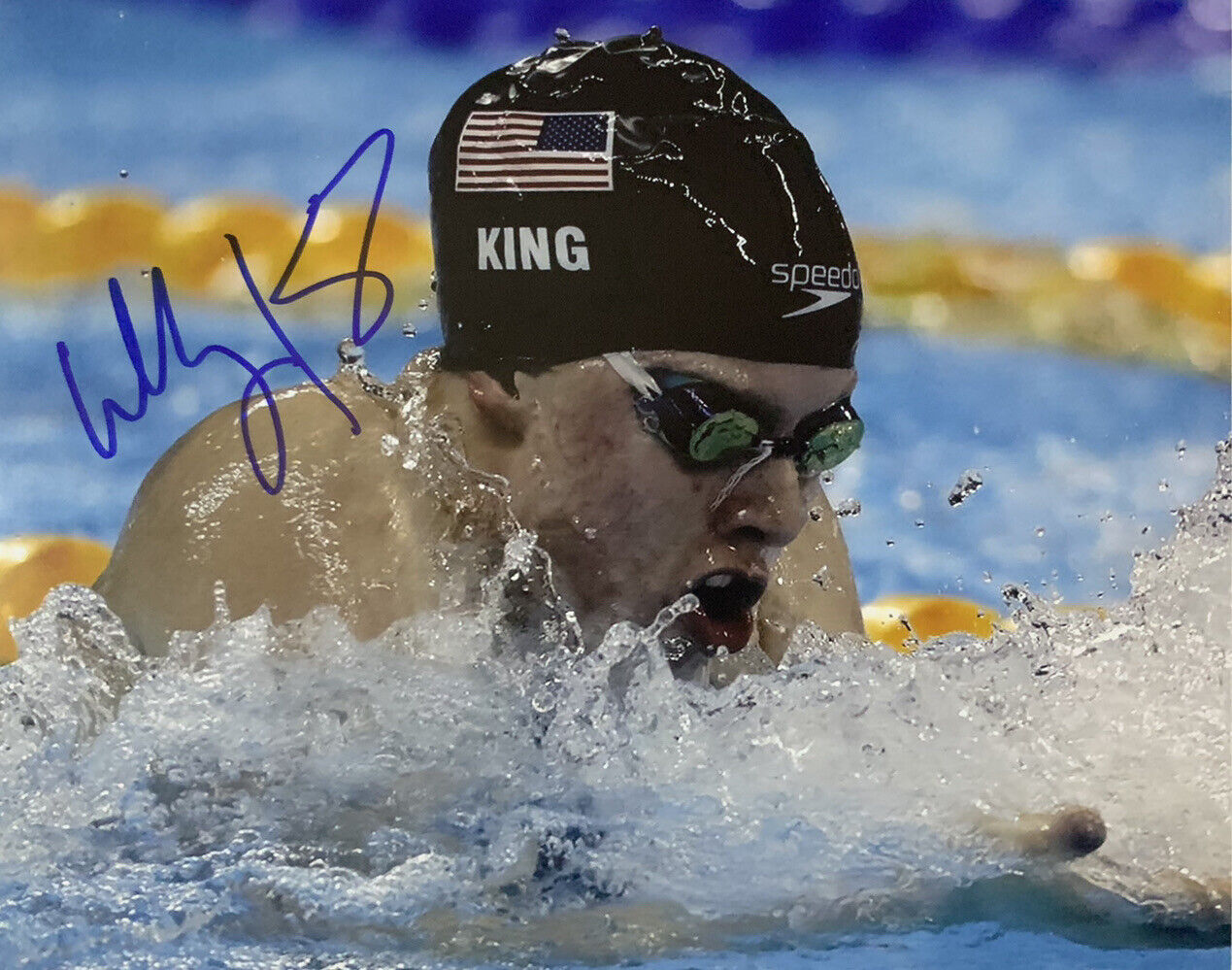 LILLY KING HAND SIGNED 8x10 Photo Poster painting USA OLYMPICS SWIMMER AUTOGRAPH COA