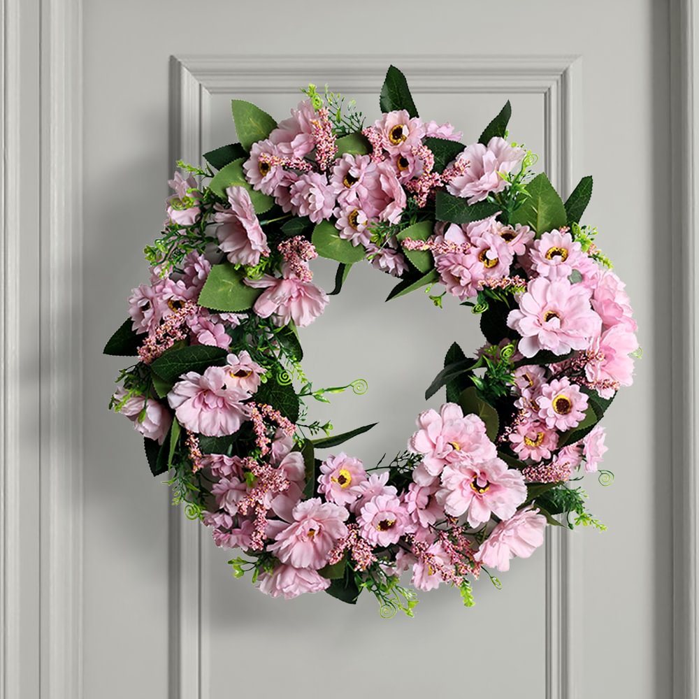 Colorful Daisy Wreath Summer Wreath For Front Door