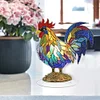 >SALE<Diamond Painting Desktop Decor with Light for Office Desktop Decor (Rooster)