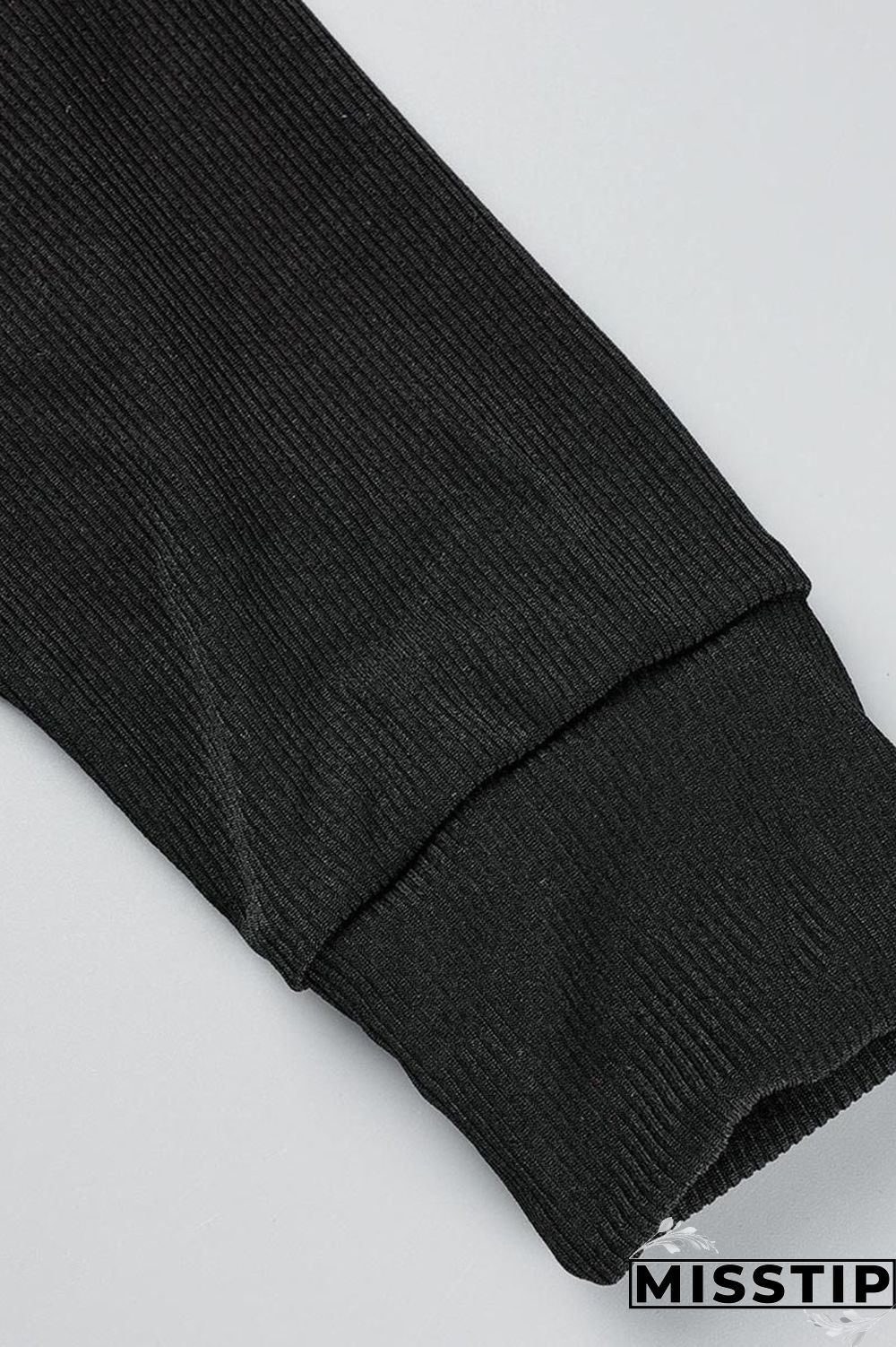 Black Casual Solid Basic Hooded Collar Long Sleeve Two Pieces