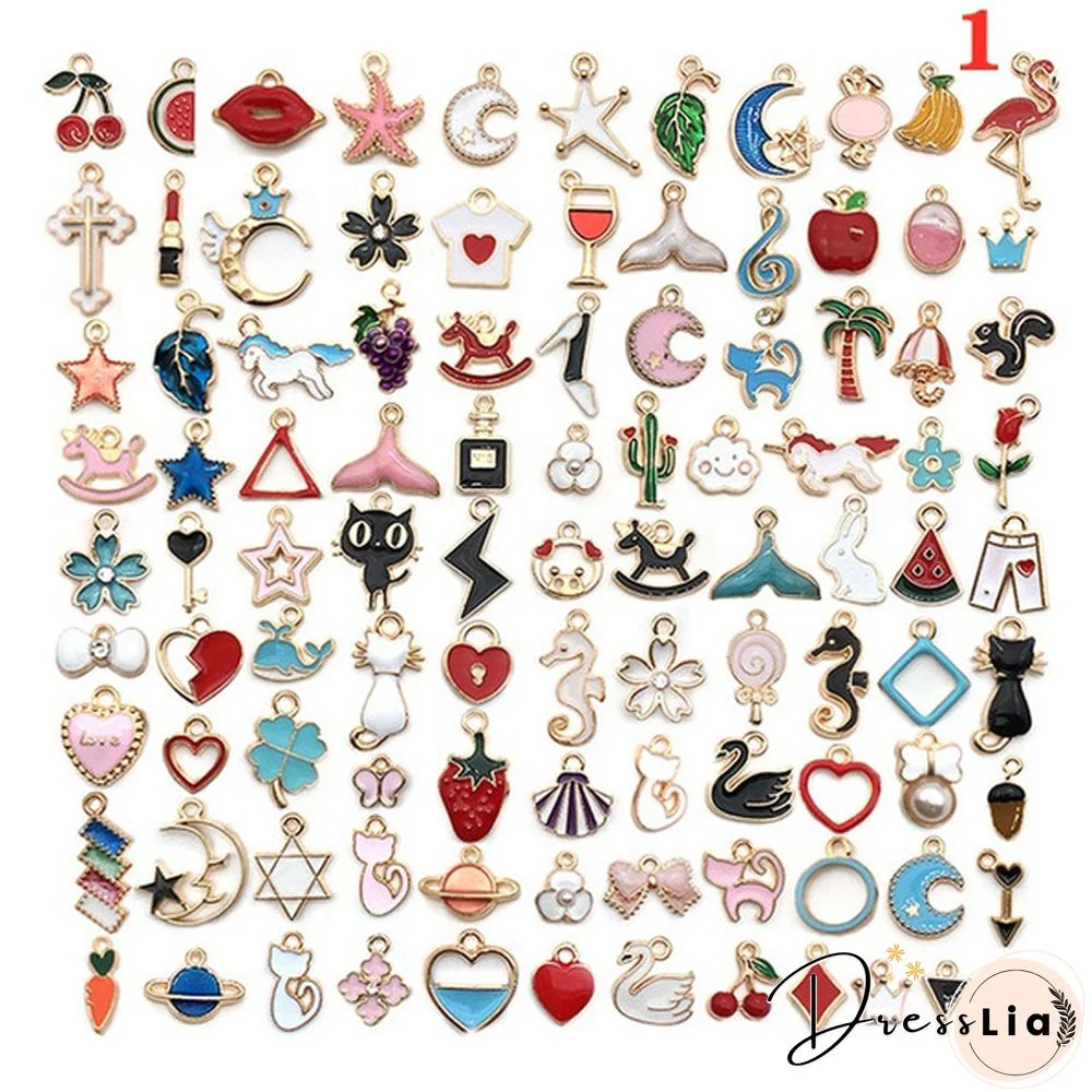 10/20 Pcs Mixed Alloy Pendant Cartoon Animal Tree Enamel Charms Beads for Jewelry Making Diy Earrings Neacklace Bracelet Accessaries arrow
