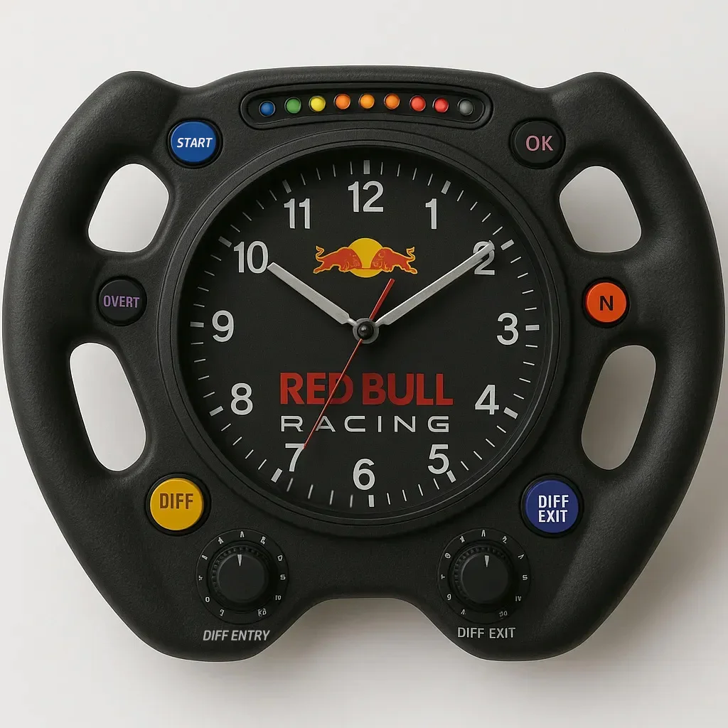 Red Bull Racing Formula 1 Steering Wheel Wall Clock