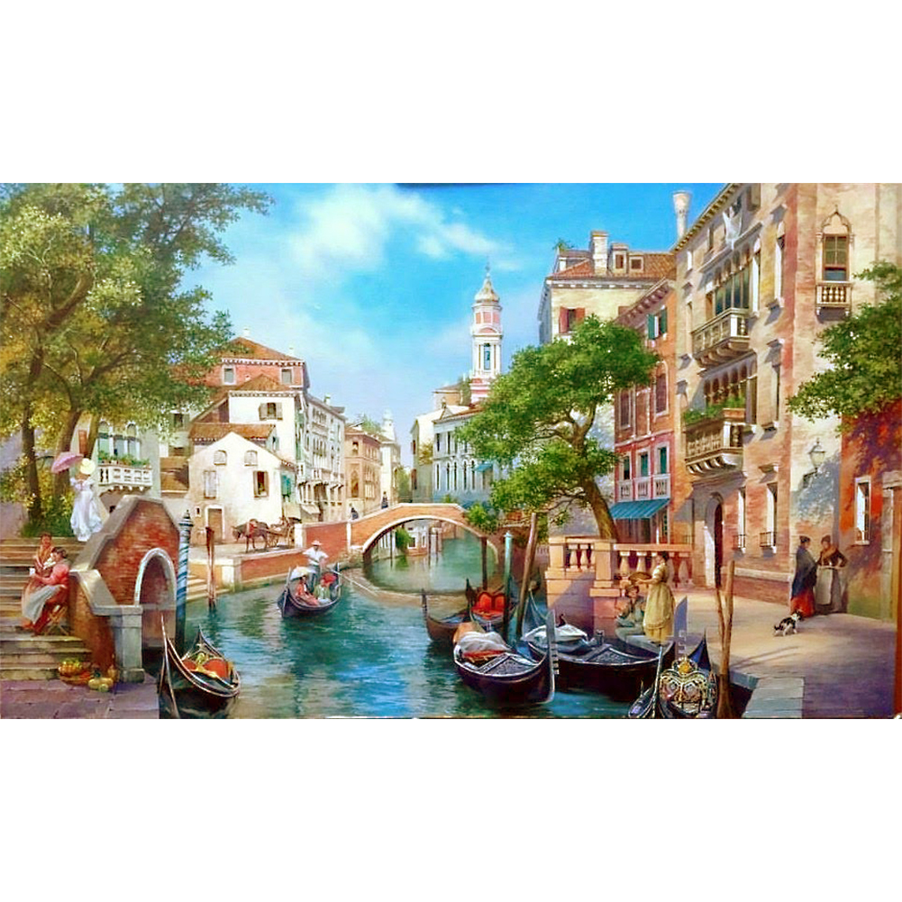 

Venice - 11CT Stamped Cross Stitch - 40*60CM (Big Size), 501 Original