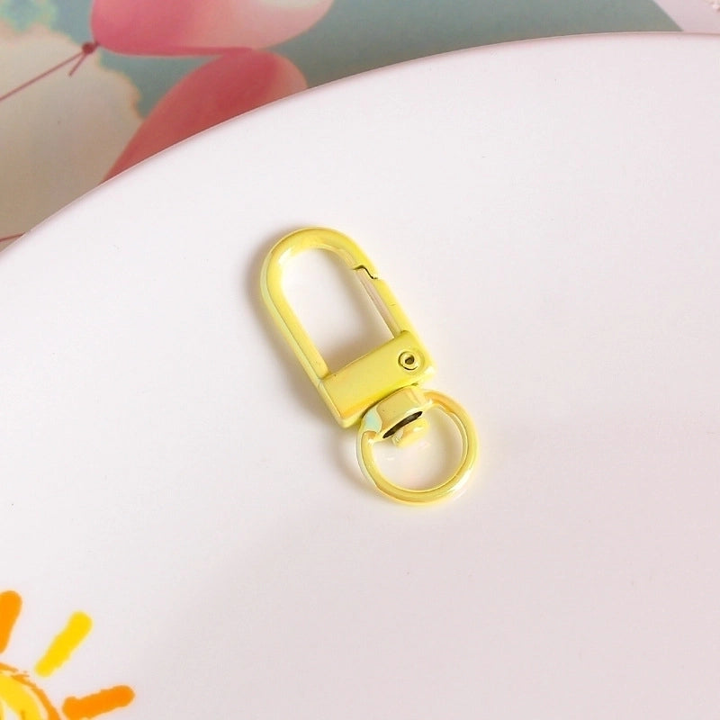 UV Colorful Metal Door Buckle Buckle Schoolbag Hanging Keychain DIY Handmade Jewelry Accessories Beaded Mobile Phone Chain Material