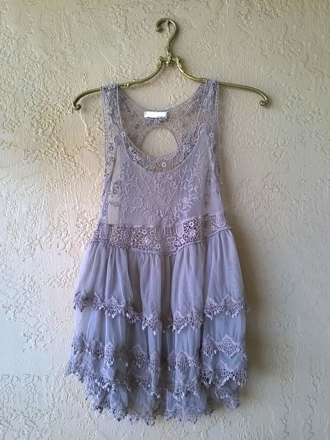 Cotton Linen Lace Layered Women Top