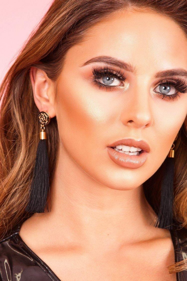Nicole Black Tassel Earrings Katch Me