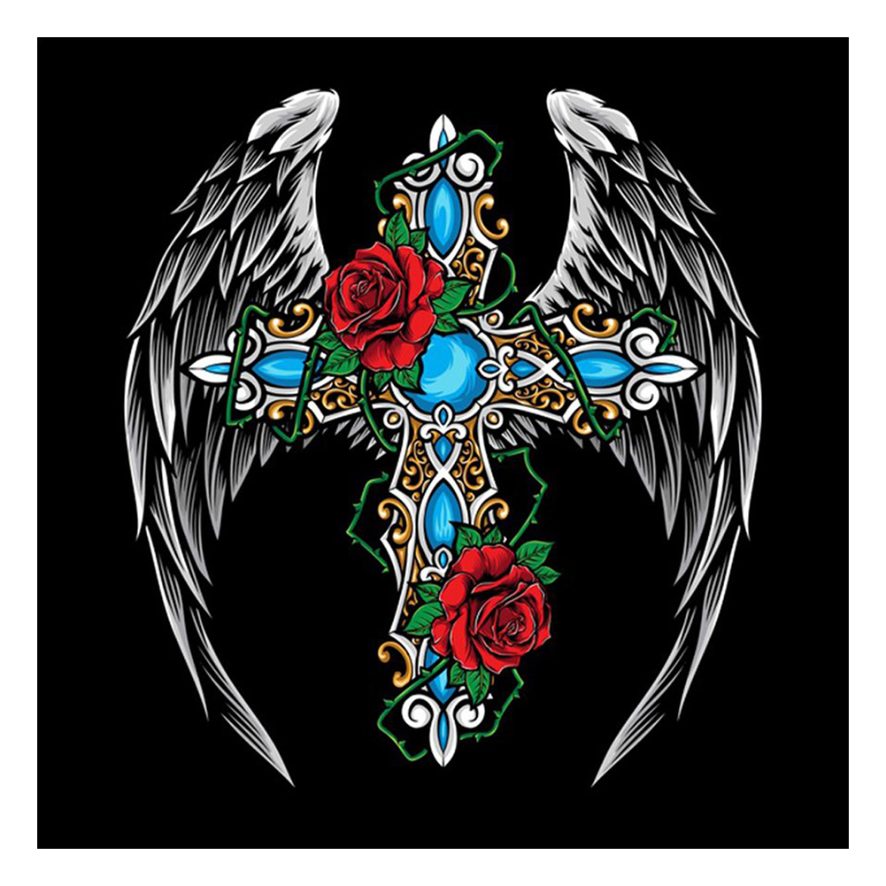 

Full Cross Stitch 11CT Cross Rose Stamped DIY Embroidery Wall Decorations - 11CT Stamped Cross Stitch - 40*40CM, 501 Original