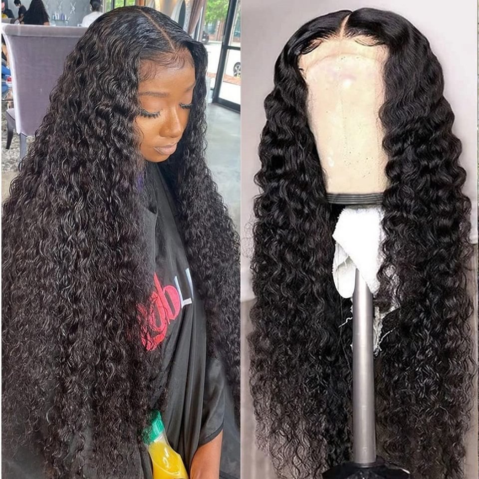 Long Deep Wave Wig Black Brazilian Hair US Mall Lifes