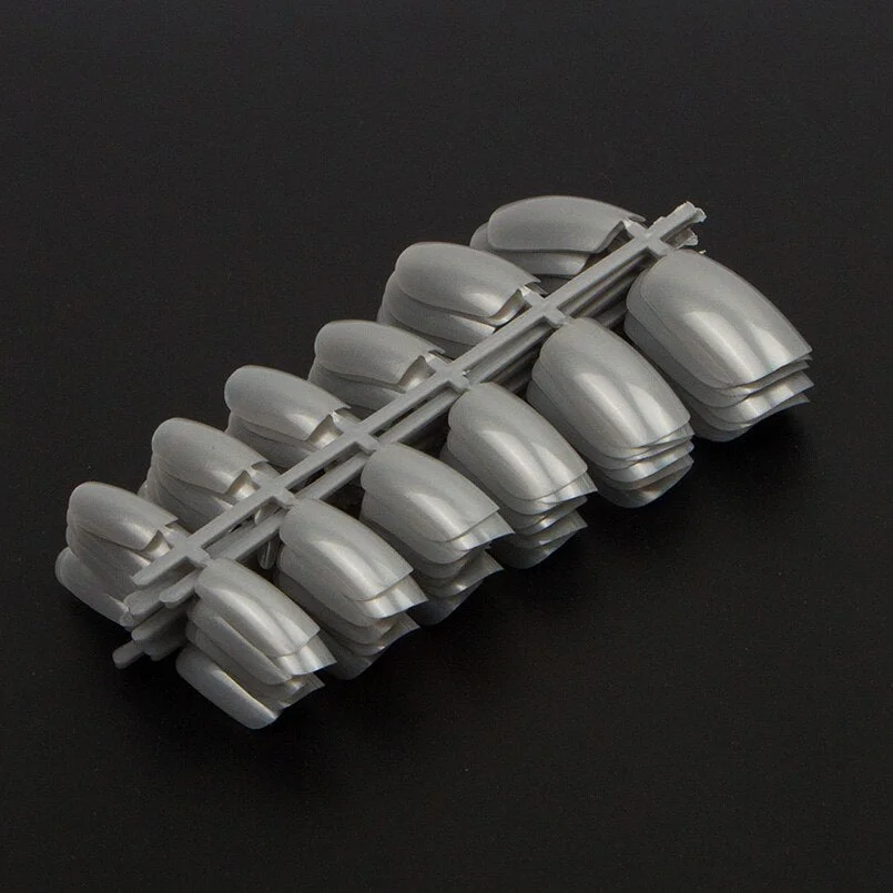 120pcs/packet Acrylic Fake Nail Tips Full Cover Square False Nail Tips  10 Sizes Size 5 And 6 Doubled For French Nail Art Tips-Nail Inspo