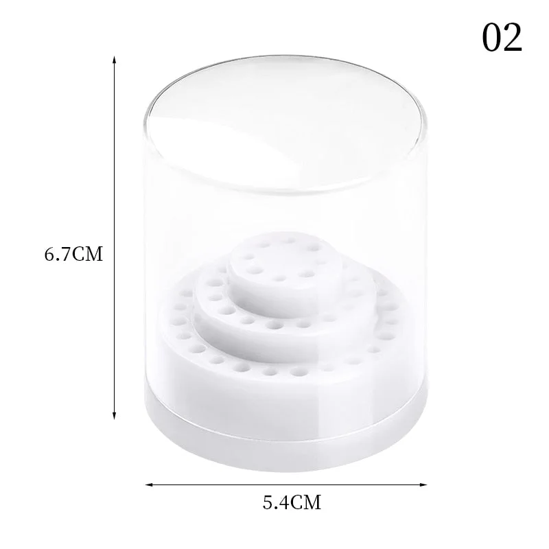 Nail Drill Grinding Bit Holder Box Display Storage Container Nail Polishing Head Stand Metal Organizer Case Nail Drill Bits Tool-Nail Inspo
