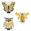 LED Solar-Powered Wall Lamp Hollow Out Wall Decoration Light Wrought Iron Decorative Light IP65 Waterproof Solar Ambient Landscape Lights for Villa Garden Courtyard Decor