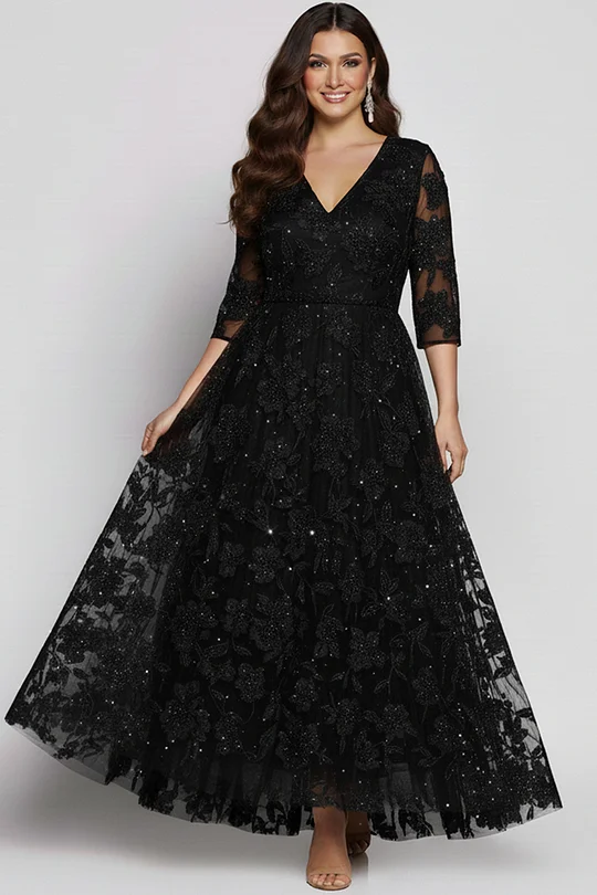 black white collar dress Black Midi Dress with Embellished White Collar – My Store main image 1