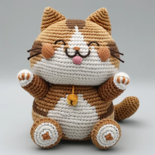 Vaillex - Smiling Lucky Cat Crochet Pattern For Beginner