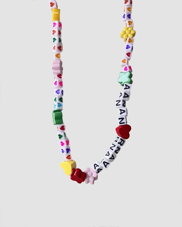 Tangled Words Beaded Necklace