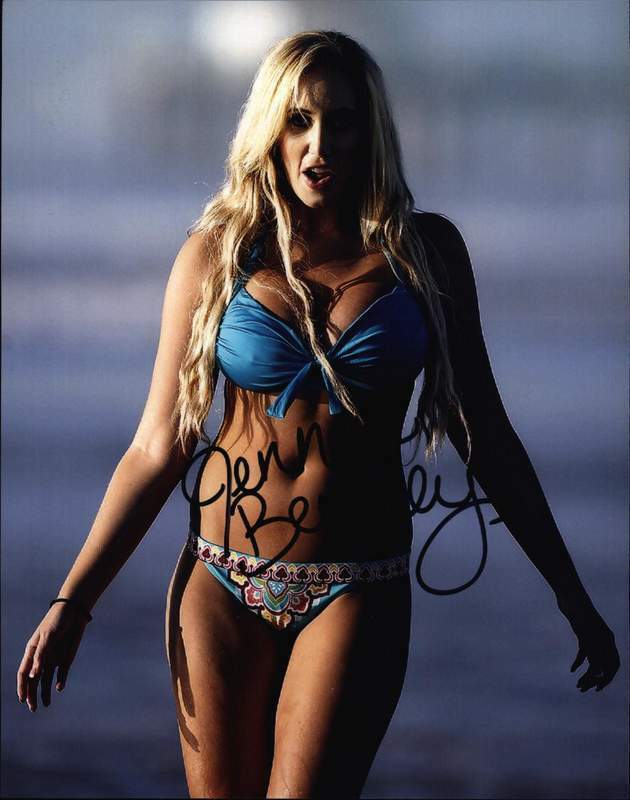 Playboy Bunny Jenna Bentley signed sexy 8x10 Photo Poster painting -PROOF- -CERTIFICATE- (B0006)