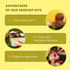 Deer Crochet Kit with Step-By-Step Video Tutorials, Crochet Hooks for Gift Home decor