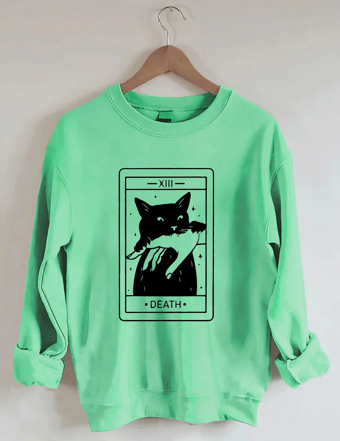 Tarot Card Black Cat Sweatshirt