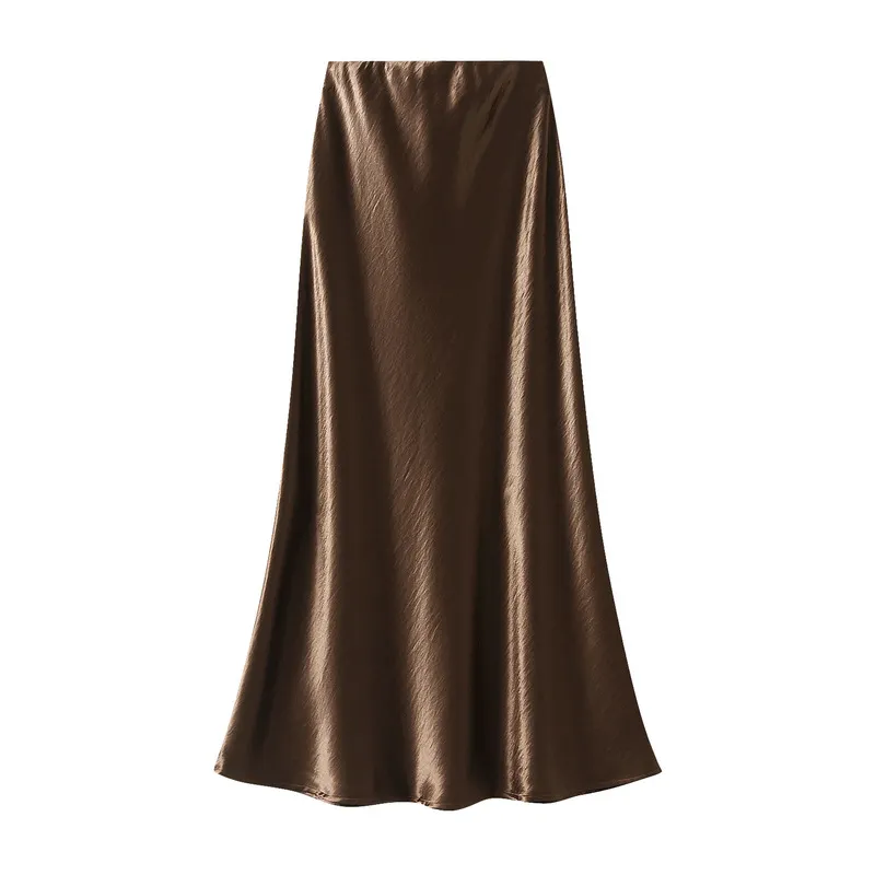 Nigikala Nigikala Temperament Pressure Folded Bare-Faced Fishtail Half-Dress Girl Spring Hanging Thin Bag-Butbice Long Dress 9836
