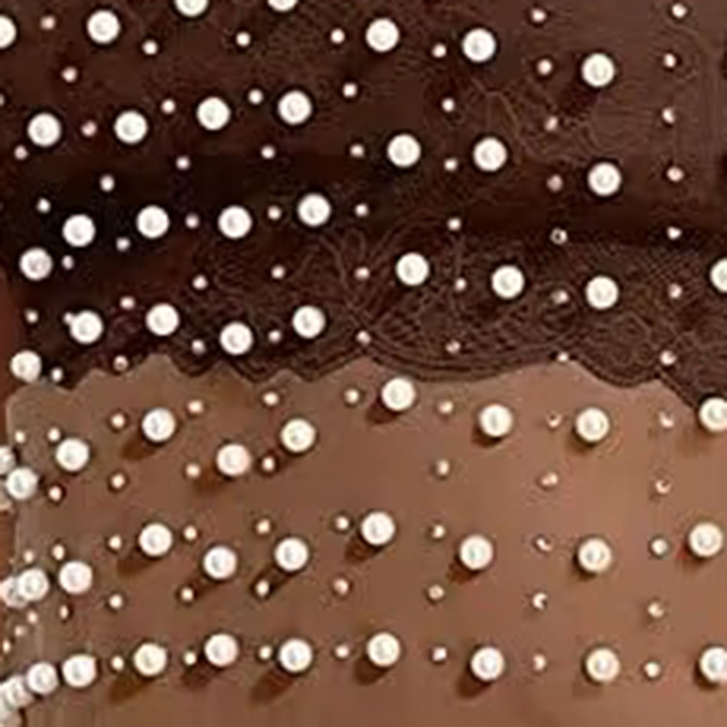 Ootddress Pearls See-Through Long Sleeve Cover-Ups Holiday Beach Diamond Decoration Women Beach dress Elegant Split Solid Cover-Ups