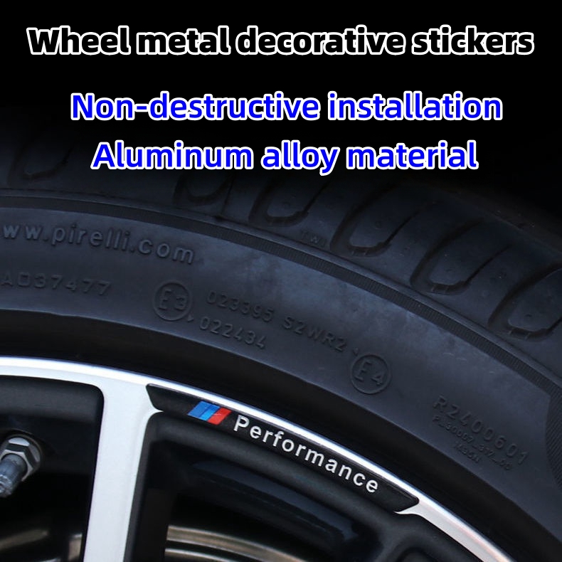 Car wheel decoration metal car sticker（4PCS）