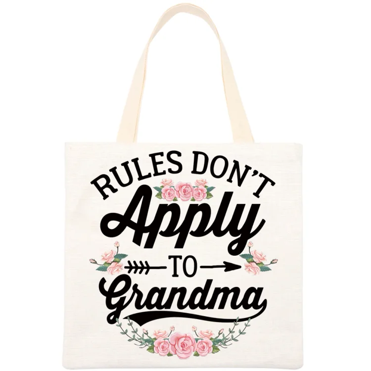 ANB -  Rules don't apply to grandma Tote Handbag (40*40cm)-013405