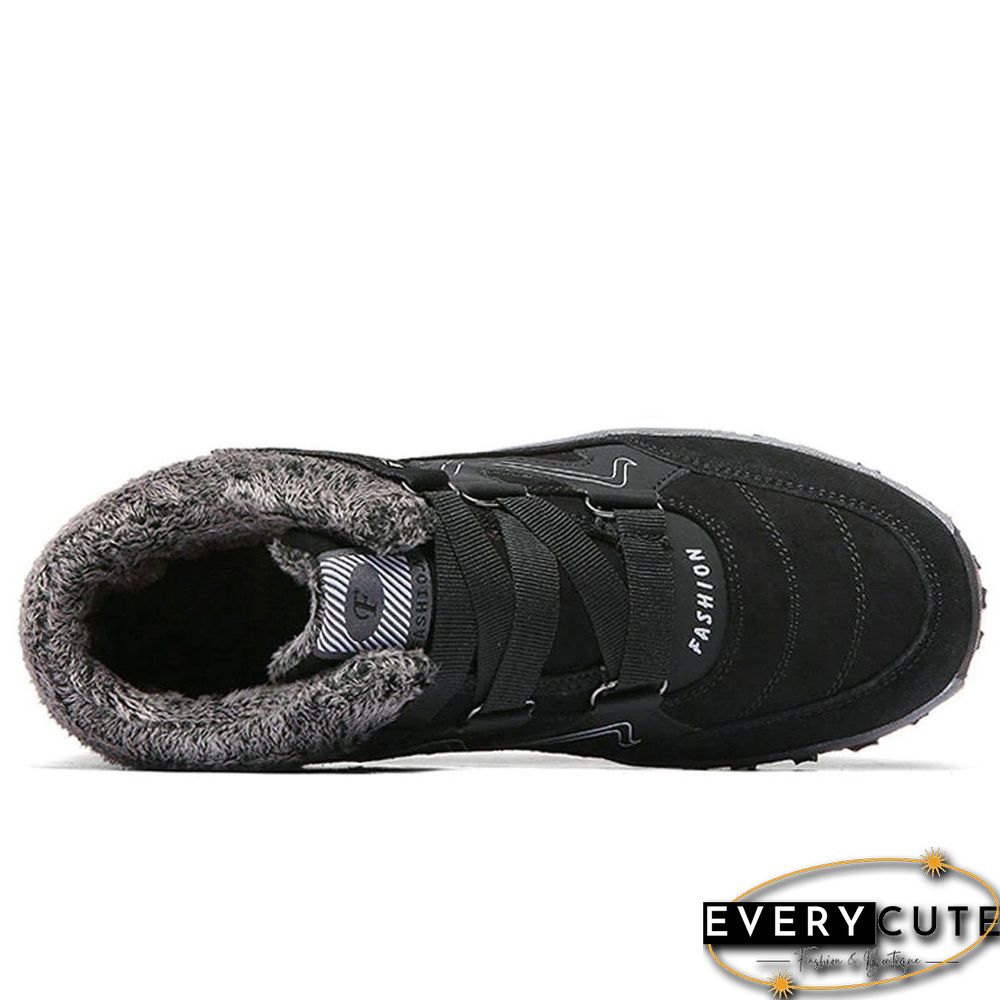 Men Boots Winter With Fur Warm Snow Boots Men Winter Boots Footwear Fashion Safety Ankle Shoes