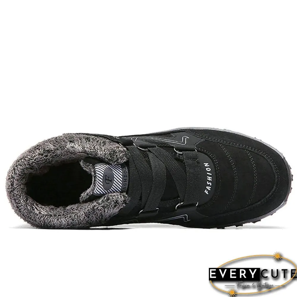 Men Boots Winter With Fur Warm Snow Boots Men Winter Boots Footwear Fashion Safety Ankle Shoes