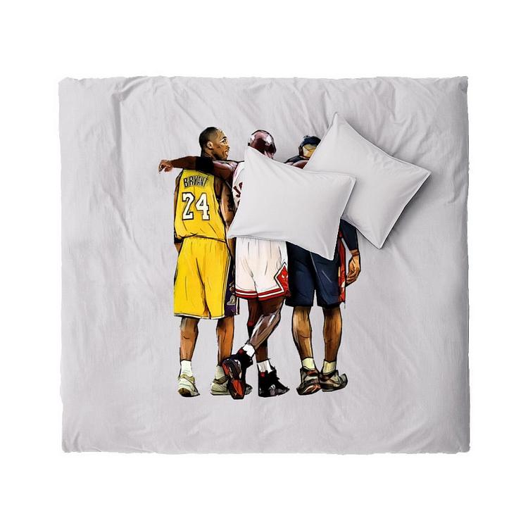 Kobe Michael Lebron James, Basketball Duvet Cover Set