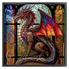 Stained Glass Dragon-11CT Counted Cross Stitch Kit(40*40cm)