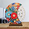 (US Local)Wooden Special Shaped DIY Diamond Painting Moon Perpetual Calendar Decor Kits