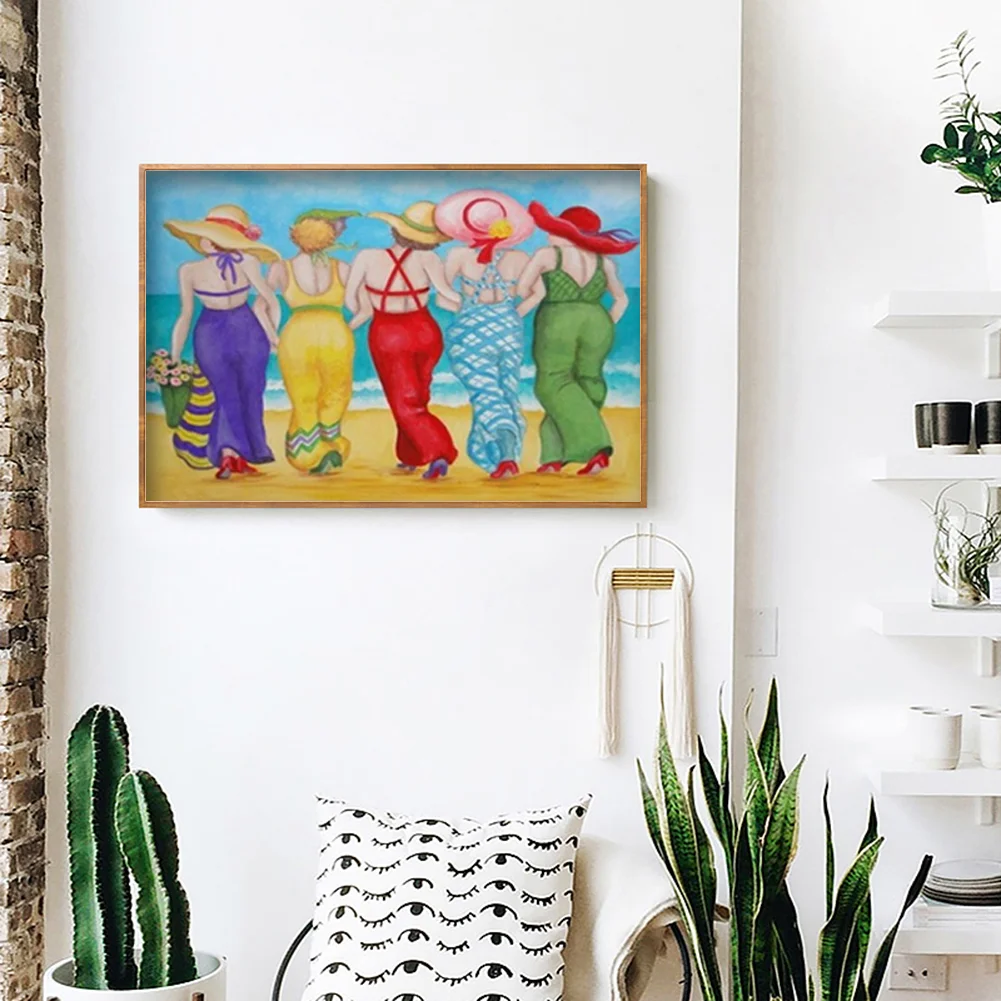 Women on Beach - Paint By Number(50*40cm)