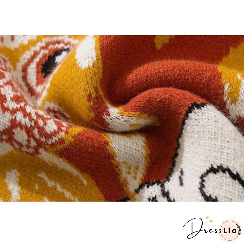 Lucky Koi Embroidered Knit Sweater