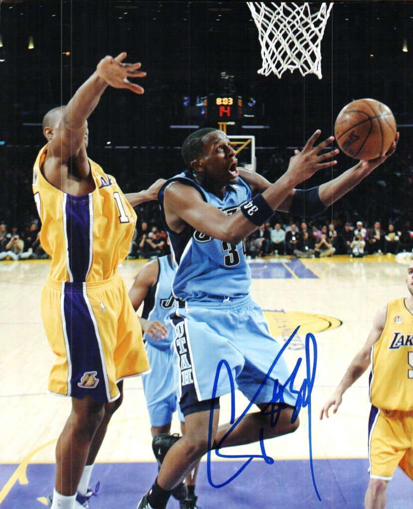 Signed 8x10 C.J. MILES Utah Jazz Autographed Photo Poster painting w/COA