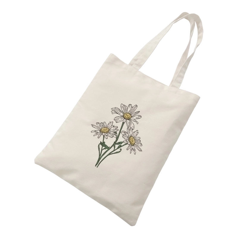 Women’s Streetwear Flower Canvas Shopping Bags