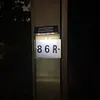 LED Solar House Number Light Digital Address Indication Doorplate Light