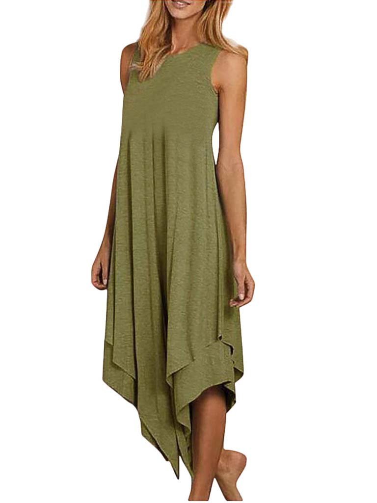 Women's Sleeveless Scoop Neck Max Dress