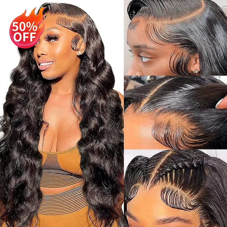 50% OFF Body Wave | Transparent Lace | 13x4 Lace Front | 180% Density