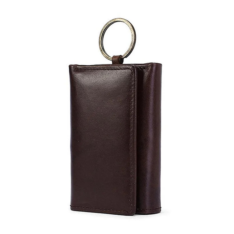 Small Casual Leather Key Case Change Purse